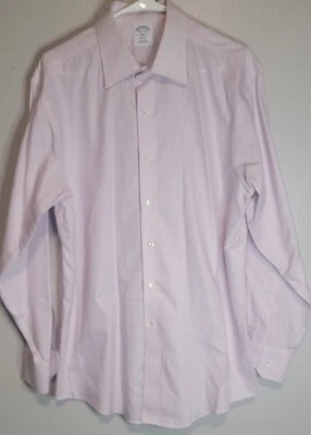 Mens Brooks Brothers Regent Dress Shirt Blue Red White Check  16.5 4/5 Non Iron - Image 1 of 4