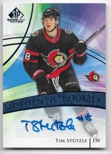 20/21 SP GAME USED AUTHENTIC ROOKIES BLUE AUTOGRAPH Tim Stutzle #160 GROUP C