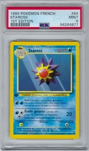PSA 9 Staross Starmie Mint 64 French Base 1st Edition 1999 Pokemon 56264877 - Picture 1 of 2
