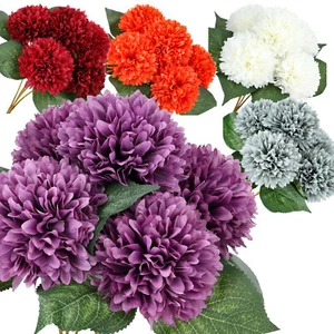 künstlicher Chrysanthemen-Strauß Künstliche Kunstblumen Blumenstrauß Deko - Bild 1 von 19