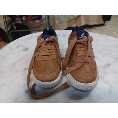Nautica Boys Sneakers Brown & Navy SZ 11 Lace-Up - Image 1 of 4