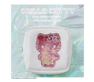 HELLO KITTY 50th ANNIVERSARY Floating Pouch Japan Exclusive White - Picture 1 of 5