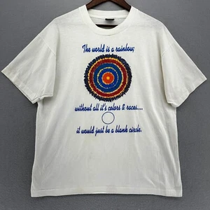 90s Single Stitch Equality Shirt White East Side Pride Double Sided XL VTG USA - Picture 1 of 10
