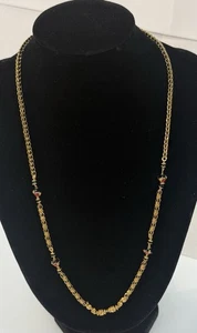Hermoso collar indio cuentas oro 22k 916 14,2 gramos, 18" largo - Imagen 1 de 11