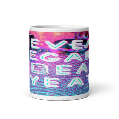 Futuristic New Year's Eve Holographic Neon Mug - Image 1 of 3