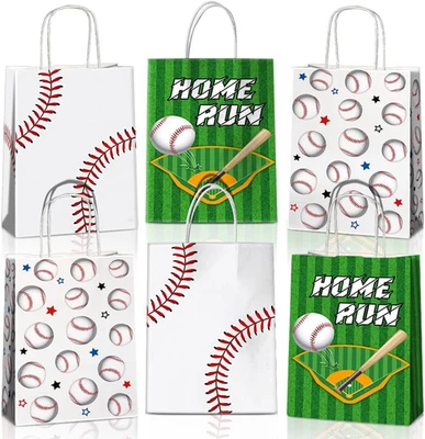 Bolsas de 24 piezas para fiestas de béisbol con asas, golosinas de béisbol regalo golosinas Foto 1 de 4
