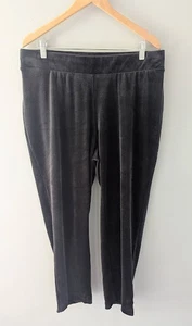J.Jill Black Velour Pants Sz PETITE XL Pure Jill Pull On Slim Leg Womens - Picture 1 of 4
