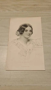 Antica rivista Graham 1852 Isadore pagina singola 9"x5,5" - Foto 1 di 2