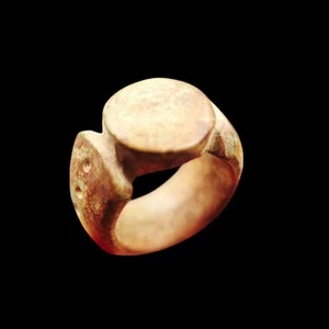 ÚNICO Auténtico Antiguo Anillo de Piedra Artesanal con Jeroglíficos Egipcios Antiguos - Imagen 1 de 11