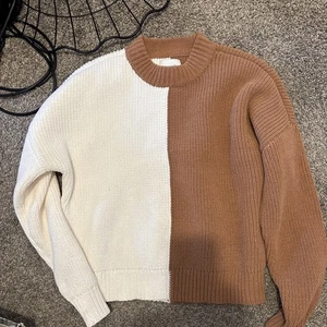 Maglione Abercrombie & Fitch marrone e bianco taglia S - Foto 1 di 6