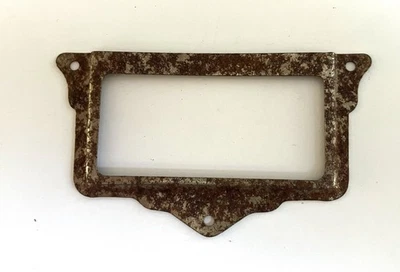 porte etiquettes ancien de meuble tiroir casier - Photo 1/3