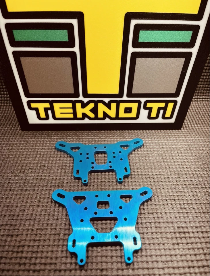 Tekno MT48 2.0 Titanium Shock Tower Set Anodized Blue 1/8 Monster Truck - Image 1 of 1