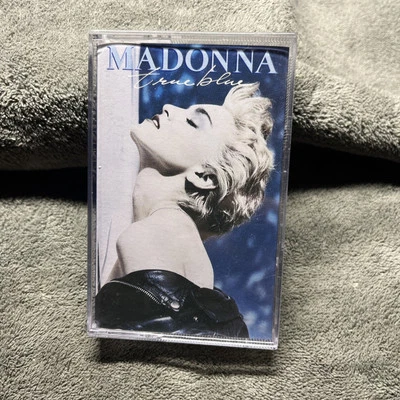 MADONNA - UK CASSETTE TAPE -  TRUE BLUE VGC Crack In The Case - Image 1 of 4