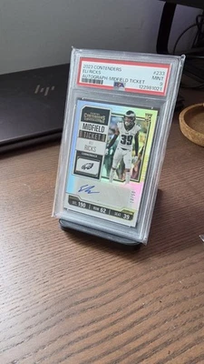 2023 Panini Contenders Rookie Ticket Eli Ricks #233 Midfield /50 (AU, RC) PSA - Image 1 of 2