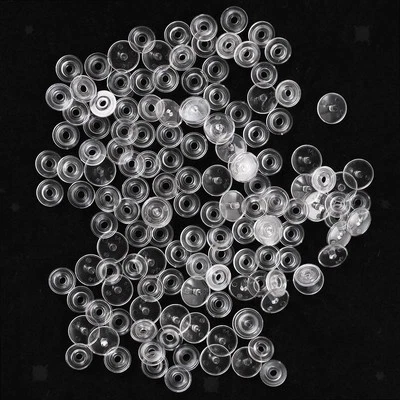 50 Pieces Transparent Resin Snap Buttons fasteners Set T3 - Image 1 of 4
