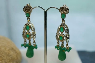 gioielli vittoriani orecchino vittoriano smeraldo3 - Immagine 1 di 4