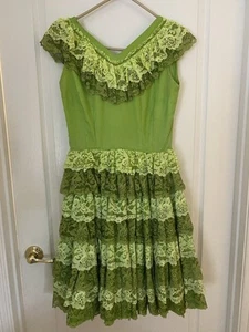 Vintage Fashion by Nita Smith Green Square dance dress - Picture 1 of 10
