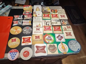 83 Stück - Miller High Life Bierdeckel Bar Männerhöhle Vintage - Bild 1 von 10
