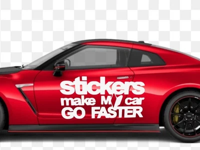 Calcomanía adhesiva Make My Car Go Faster para la mayoría de las superficies lisas de automóviles, camiones, Foto 1 de 4
