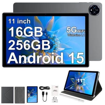 11" Tab Android 15 Tablets 16GB RAM+256GB ROM Google PC 8000mAh 5GWIFI 8-Core HD - image 1 of 4