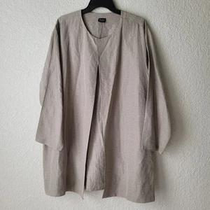 NWOT EILEEN FISHER Women's Silk Linen Textured Jacket Size 1X - Picture 1 of 8