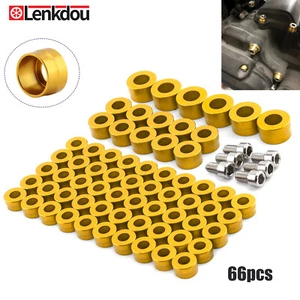 66pcs Gold Engine Bolt Caps Cover For Harley Twin Cam Evo Touring Dyna Softail - Picture 1 of 12