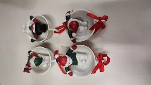 4 Piece Snow Pals Ornament Set - Picture 1 of 12