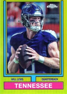 2024 Topps Chrome '74 Topps Yellow Refactors #74TF24 Will Levis 28/75 Tennessee - Picture 1 of 1