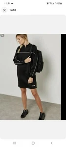 Puma Zip Crewneck Black Sweater Dress Size M EUC - Picture 1 of 12