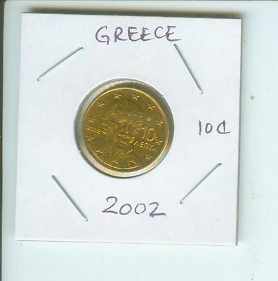 Moneda de 10 céntimos de euro Grecia 2002 10 céntimos de 10 € Foto 1 de 2