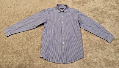 Chaps мальчиков фиолетовый в полоску длинным рукавом платье рубашка, размер XL (18/20) - Изображение 1 из 3