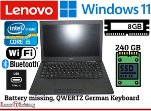 Dell Latitude 7280 12.5" Laptop Intel Core i5 6300U 8GB RAM 240GB SSD Windows 10 - Picture 1 of 7