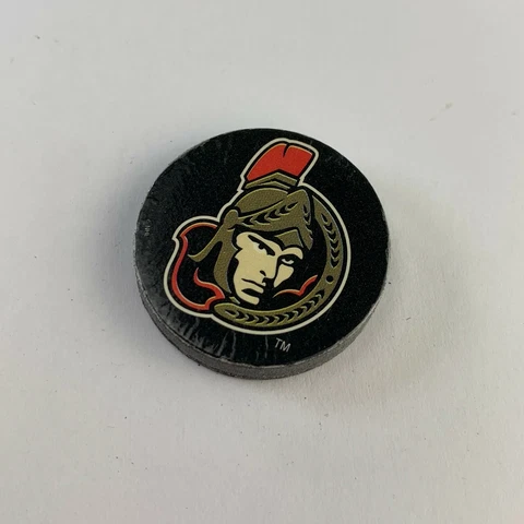 Ottawa Senators NHL Puck Magnet 1" Hockey Sport Dots Logo Cover