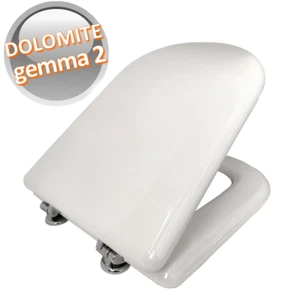 Sedile compatibile per wc GEMMA 2 DUE sospeso Dolomite bianco europeo con cernie - Foto 1 di 4