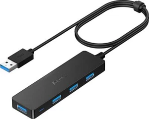 USB Hub 3.0 Splitter mit 4 Fuß Verlängerung langes Kabel Kabel, 4 Ports ultraflach USA - Bild 1 von 9