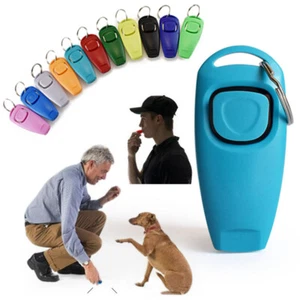 Pet Dog Training Whistle Clicker Pet Trainer Click Puppy Aid Guide Obedience US - Picture 1 of 24
