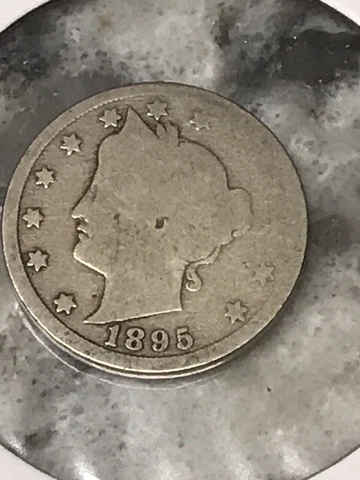 US V Nickel 1895 Old Vintage Coin Cover