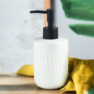 Dispenser Per Sapone Liquido Premium In Ceramica Bianco 250 Ml - Foto 1 di 4