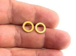 One Pair of minimalist mini stainless steel Circle stud earrings /E1 - Picture 1 of 1