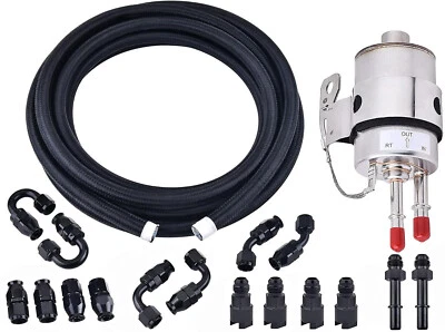 6AN PTFE Fuel Hose Line 20FT+EFI/LS Swap w/ Filter Filter Regulator 58PSI Kit Foto 1 de 4
