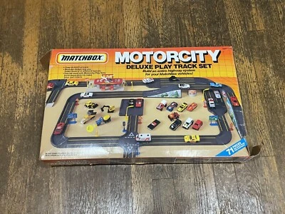 Vintage 1987 Matchbox Motorcity Deluxe Play Track Set # 1403 Incomplete Pls Read - Image 1 of 4