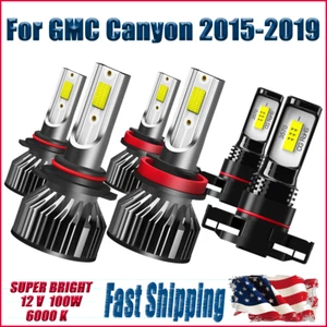 Combo 9012 faros LED 5202 bombillas antiniebla 6000 k 6 piezas para GMC Canyon 2015-2019 - Imagen 1 de 8