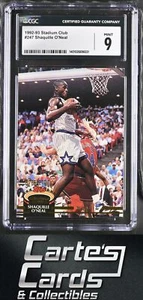 Shaquille O'Neal 1992-93 Topps Stadium Club #247 Orlando Magic CGC 9 - Picture 1 of 2