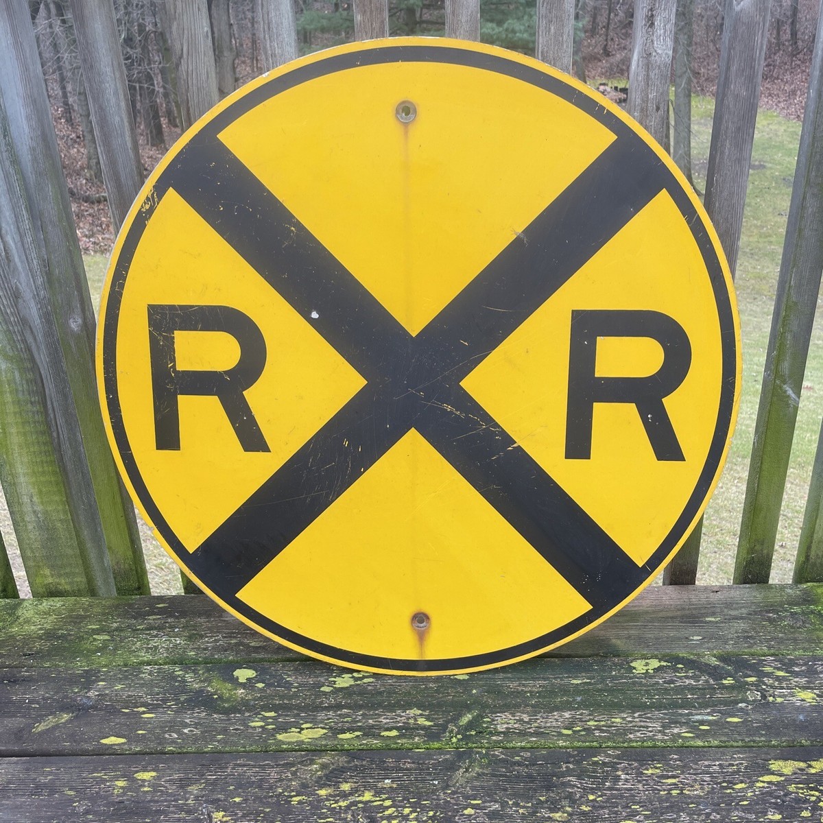 USA踏切看板　レイルロード　ジャンク USA踏切看板 レイルロード ジャンク Vintage Railroad Crossing