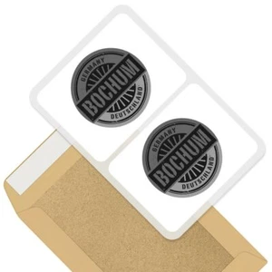 2 x Rectangle Stickers 7.5cm BW - Germany Bochum Deutschland German #40701 - Afbeelding 1 van 9