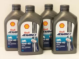 8,95€/l Shell Advance Ultra 4T 10W-40 4 x 1 L vollsynthetisch - Bild 1 von 1