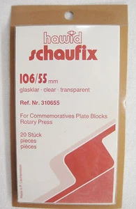 Hawid Schaufix klare Stempelhalterungen 106/55 Gedenkblöcke 20er Pack (m32) - Bild 1 von 1