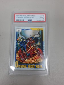 1991 Marvel Universe Legends 142 Original Ghost Rider Card PSA Mint 9 Gem