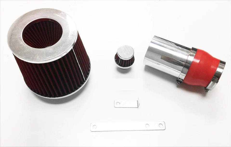 Kit y filtro de sistema de admisión de aire rojo para Audi TT Quattro 2000-2006 1,8 L L4 Turbo Foto 1 de 1