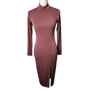 Forever 21 Bodycon Mauve Knee Length Dress Size Small - Picture 1 of 5